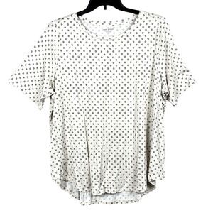 Lane Bryant Short Sleeve Blouse Ivory Womens Size 18/20